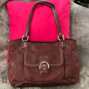 💜COACH signature monogram shoulder bag💜